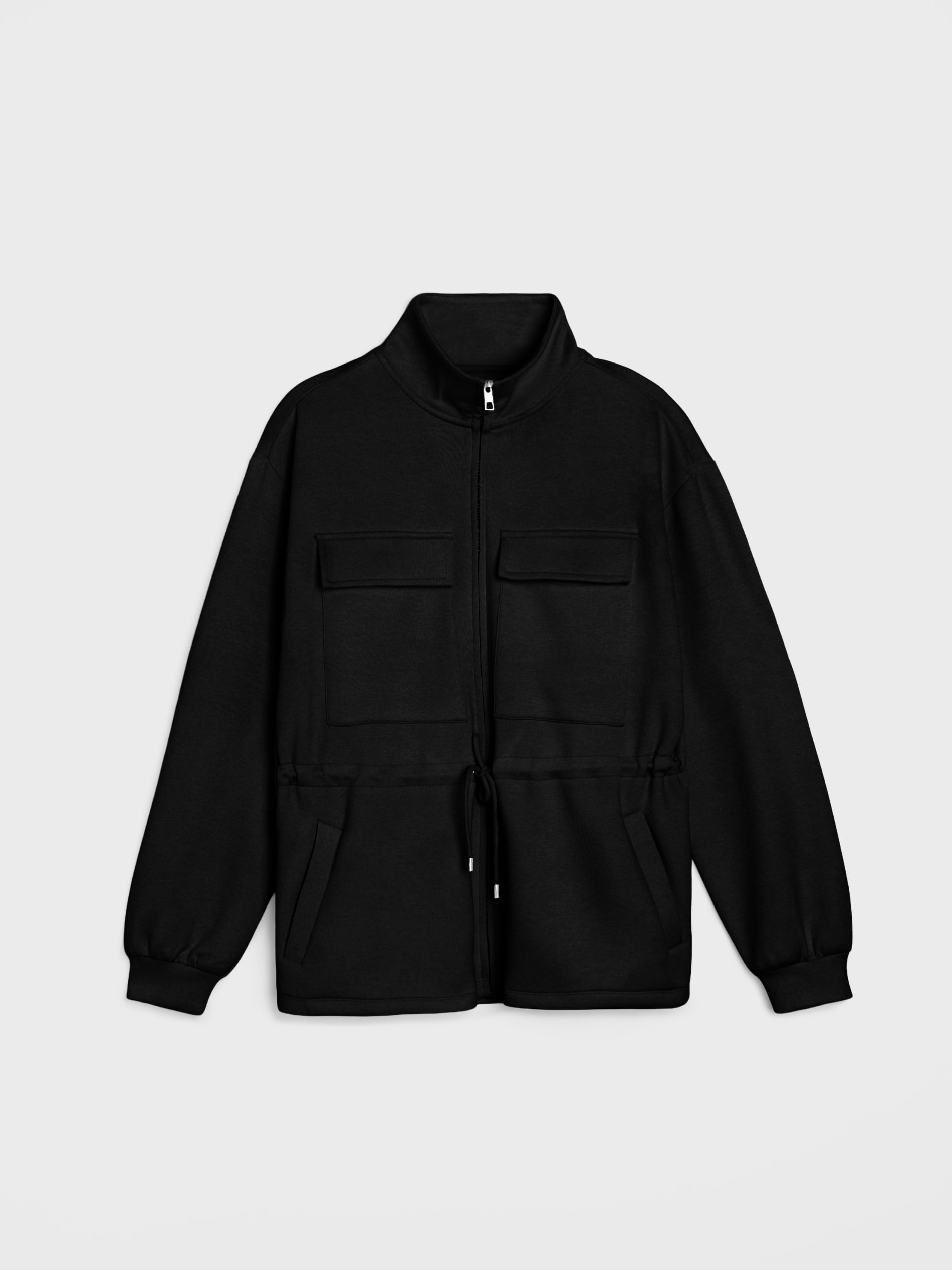 Rozpinana bluza ze stójką z dodatkiem wiskozy 
