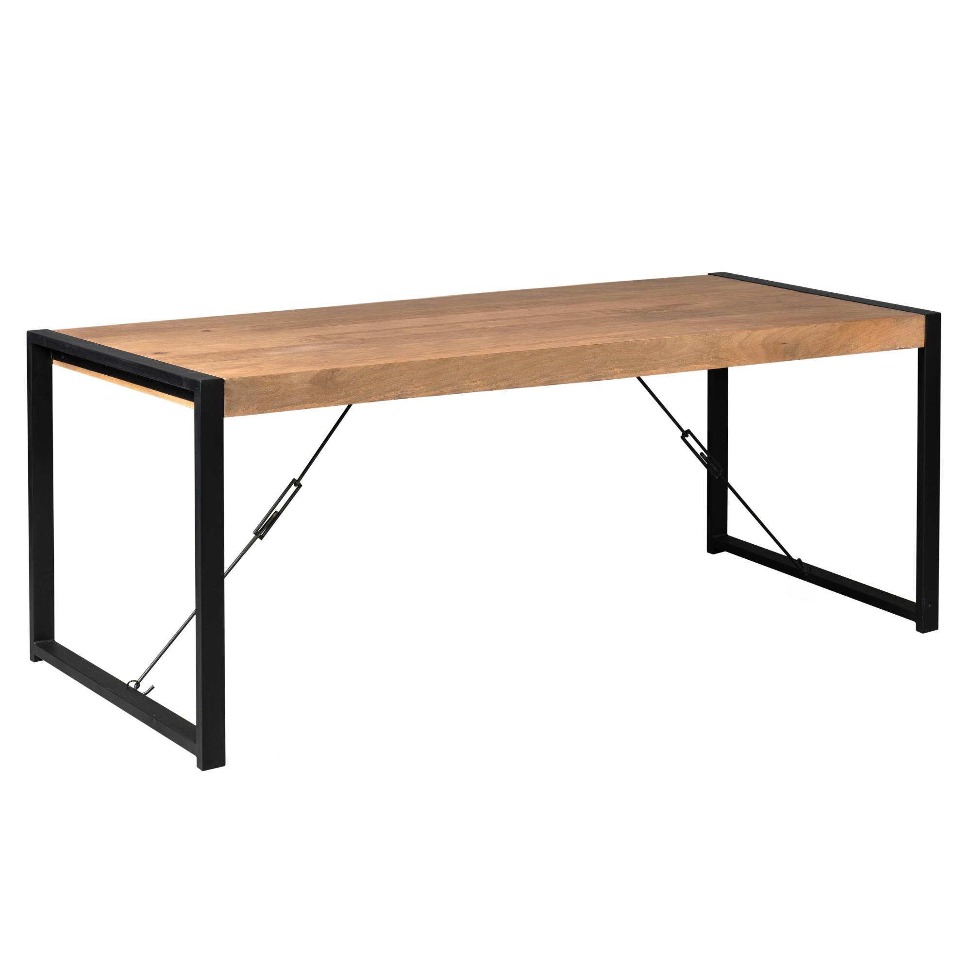 Table à manger bois métal 220 cm MILORA