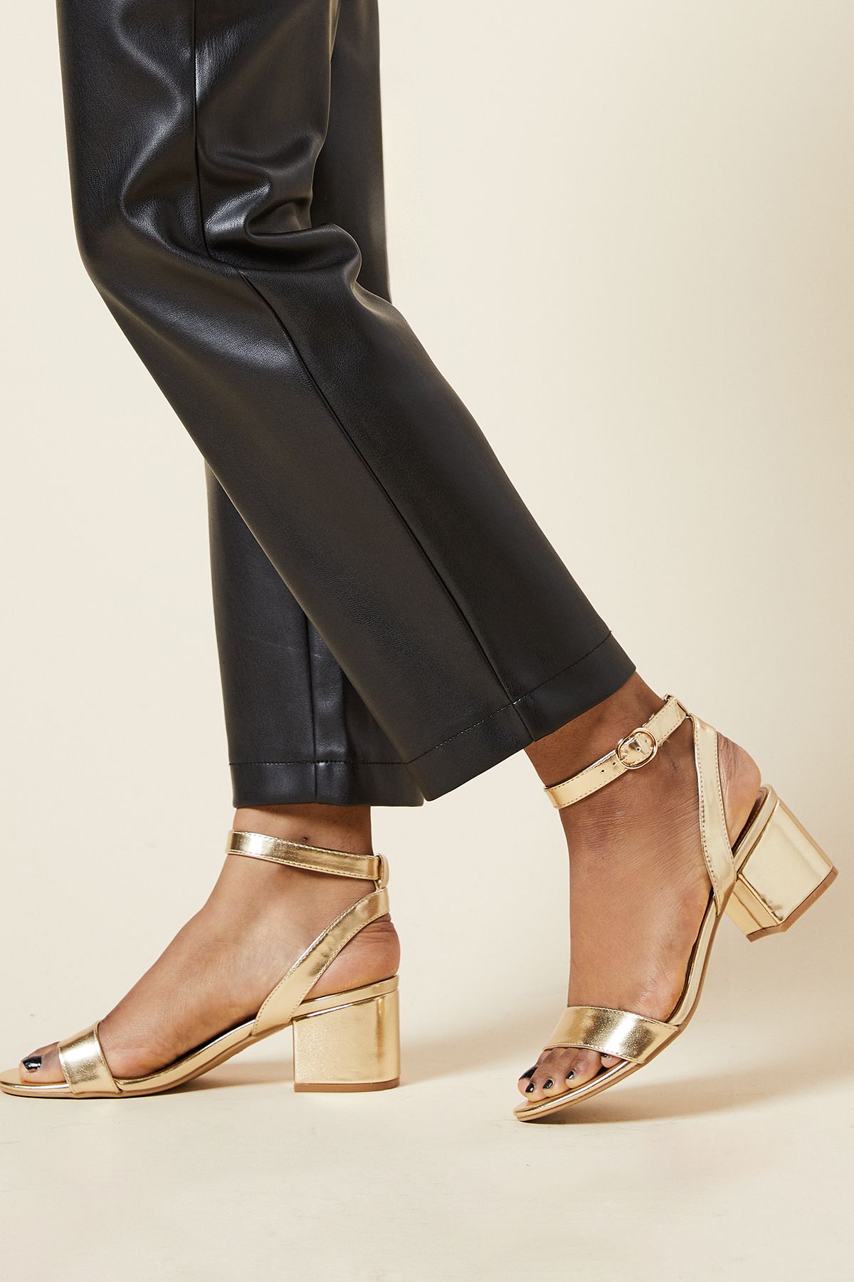 Dorothy Perkins Tommi Barely There Mid Block Heel Sandals