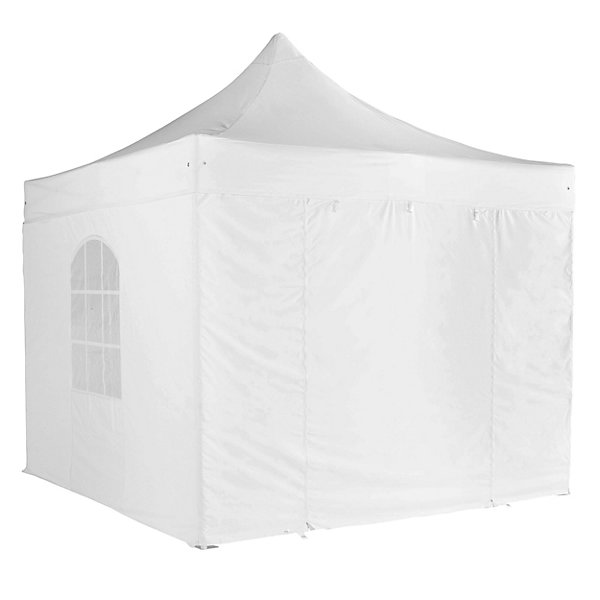 Mur porte zippable pour tente pliante blanc 3m 520g/m² - M2Oviala