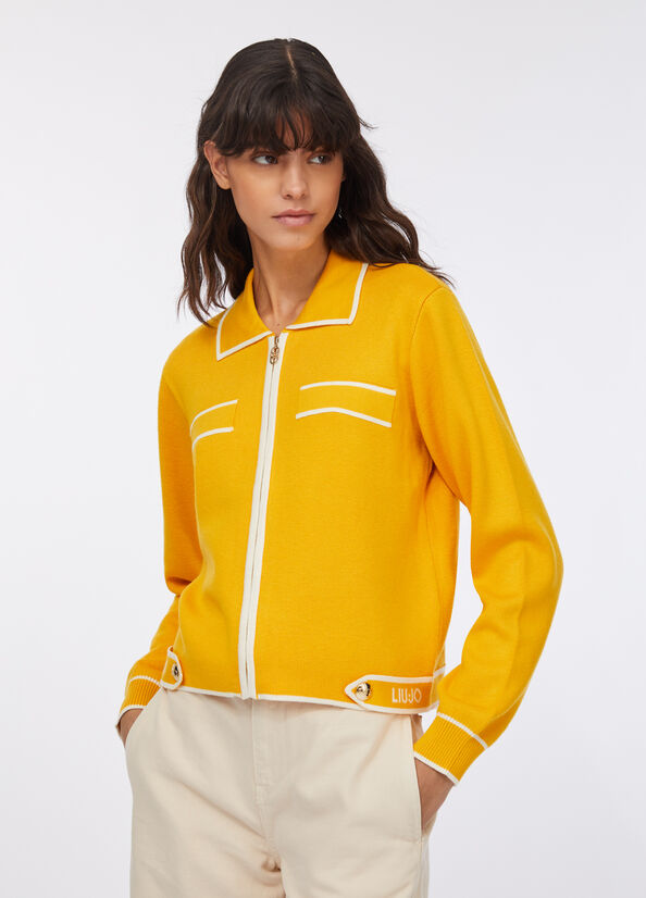 Cardigan con zip