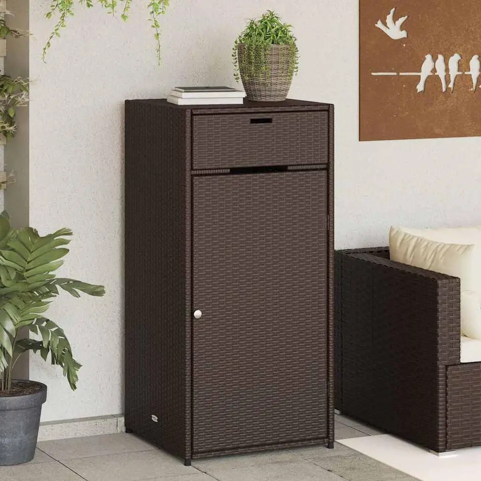 vidaXL - Tuinkast - Bruin - Poly rattan