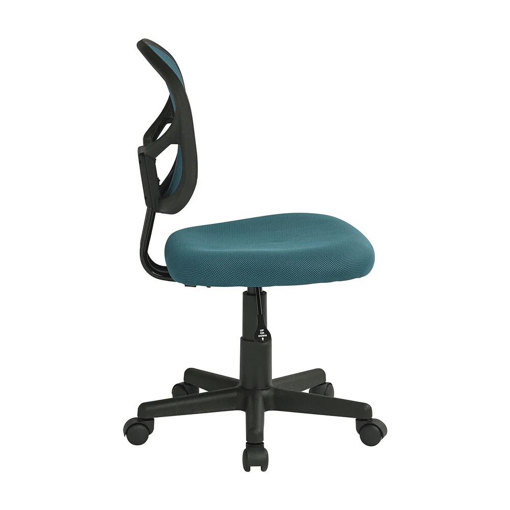 Blue Mesh Armless Task Chair