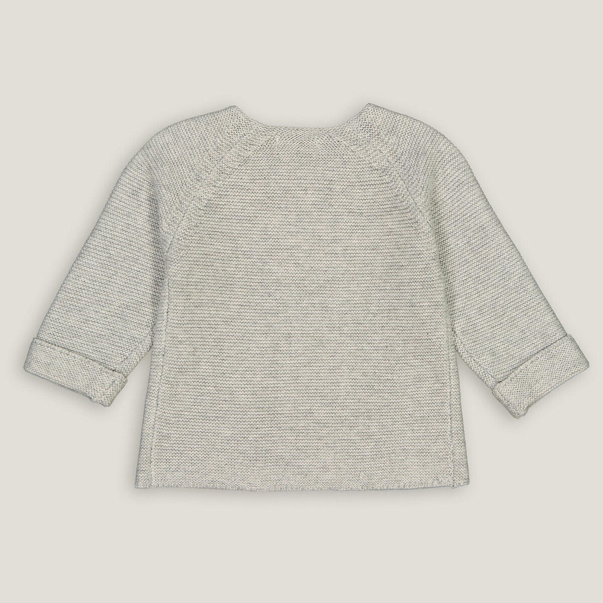 Gilet boutonné en point mousse
