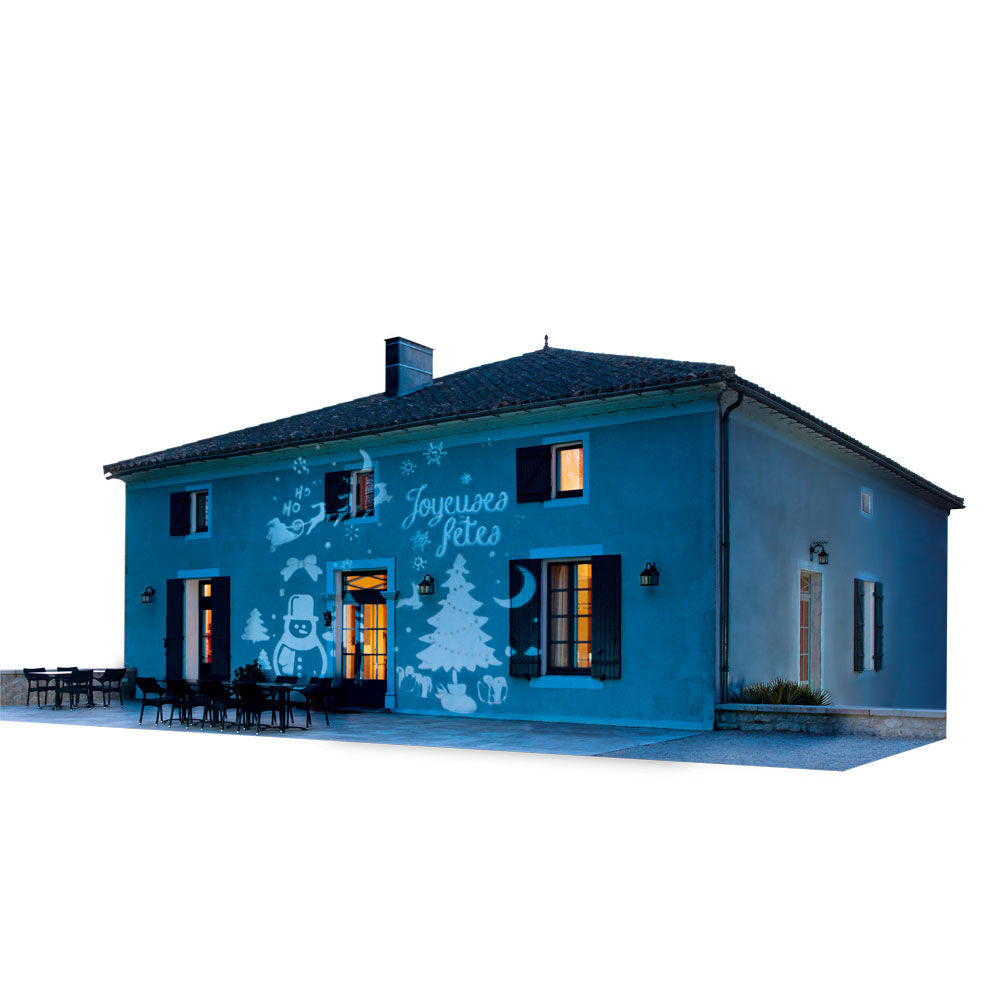 Projecteur extérieur LED solaire No&euml;l motifs animés