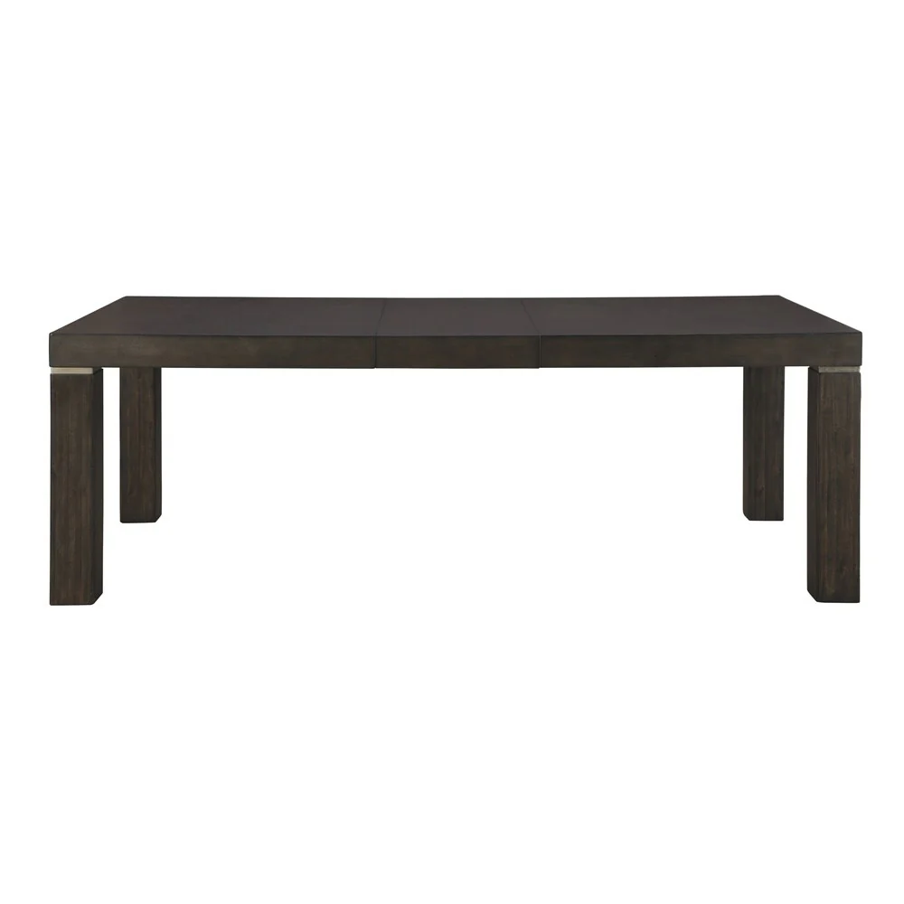 Hyndell Rectangular Dining Room Extention Table - Brown - 42W x 70/88D x 30H