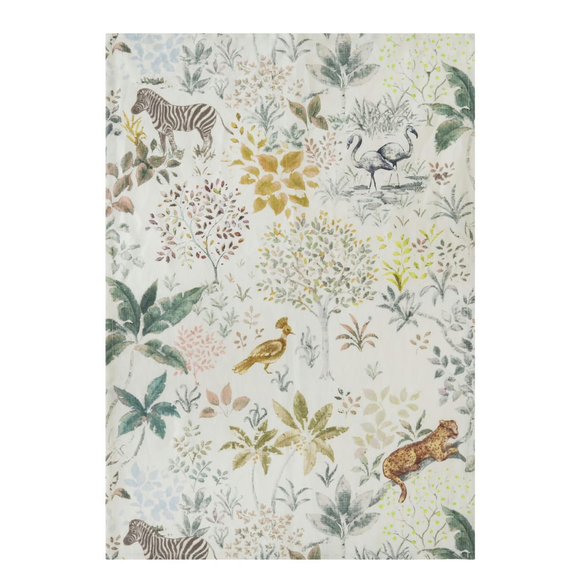 TANZANIE - Torchon en lin multicolore 50x75