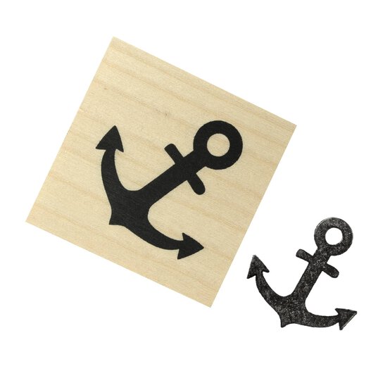 Anchor Wooden Stamp 3.8cm x 3.8cm