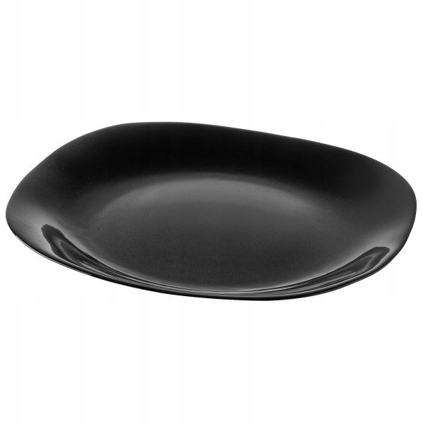 Talerz Obiadowy 28cm Płytki Czarny Płaski Duży