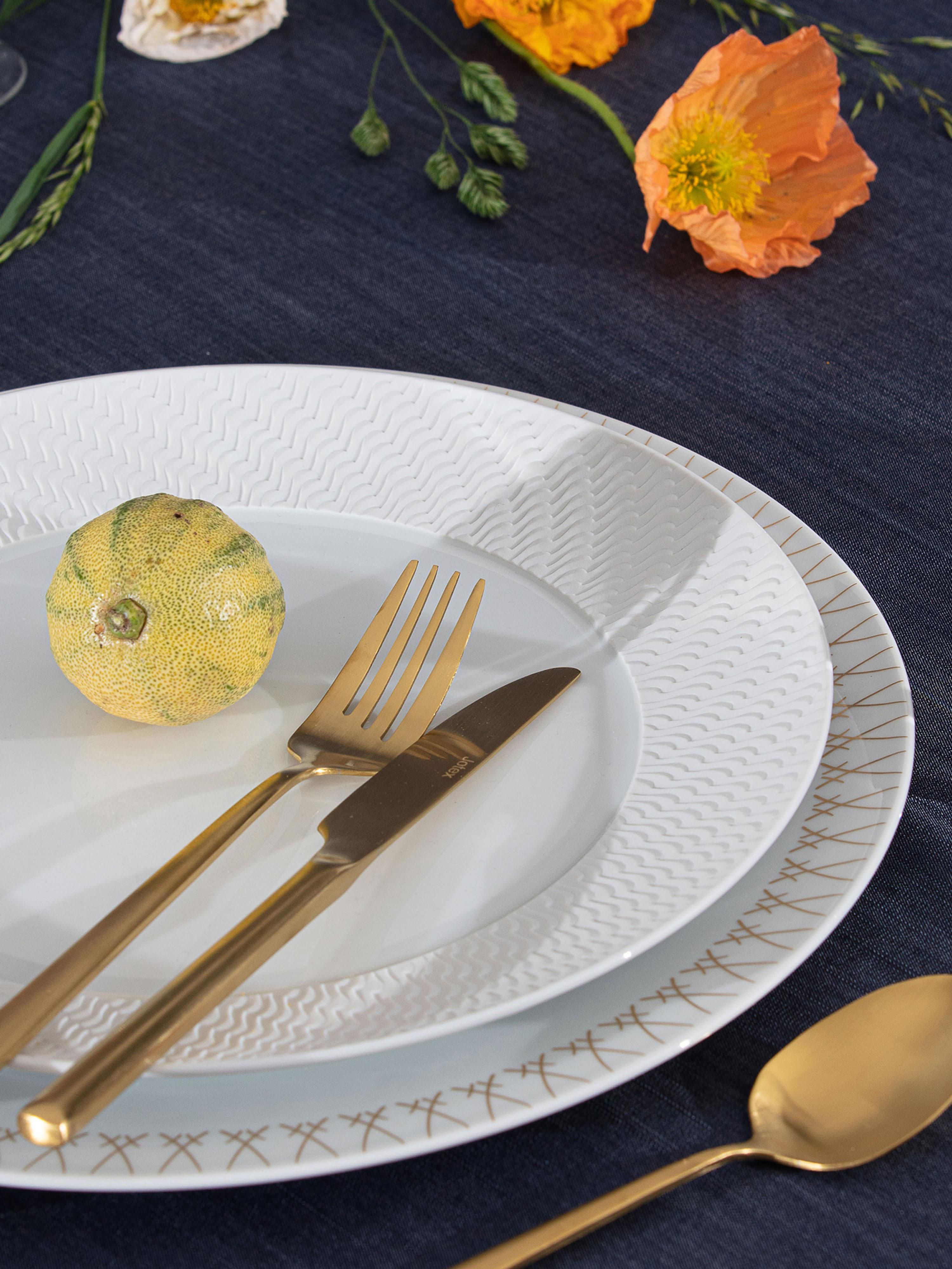 Handgefertigte Frühstücksteller No. 41 aus Porzellan, 2er-Set