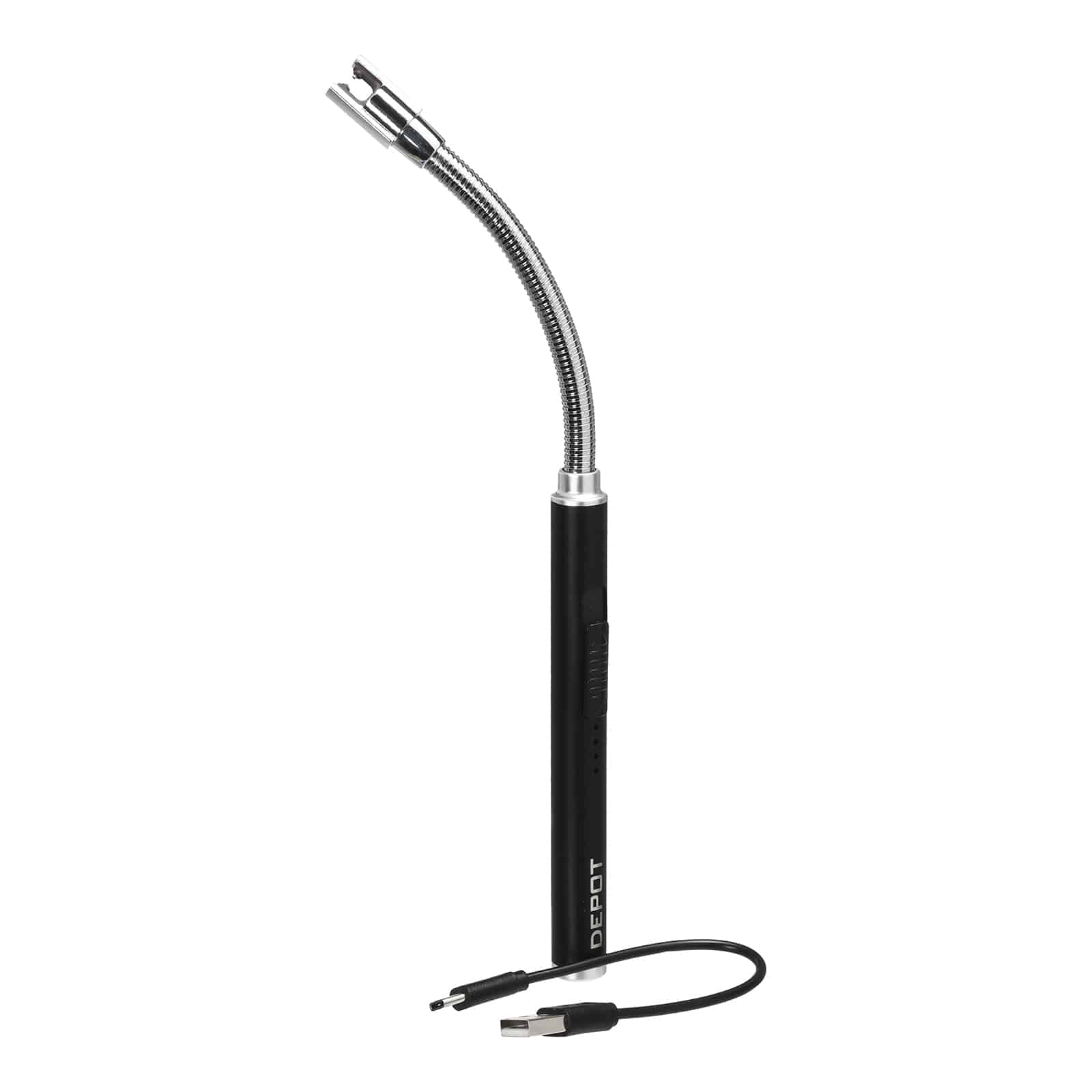 USB-Kerzenanzünder Flexibel Schwarz, ⌀ 1.5 cm, L 265 mm
