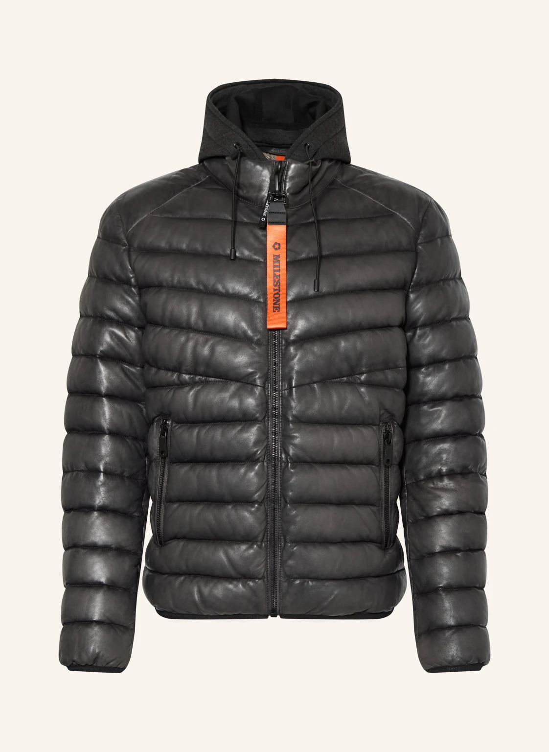 MILESTONE Steppjacke MSHARVEY aus Leder mit herausnehmbarer Blende