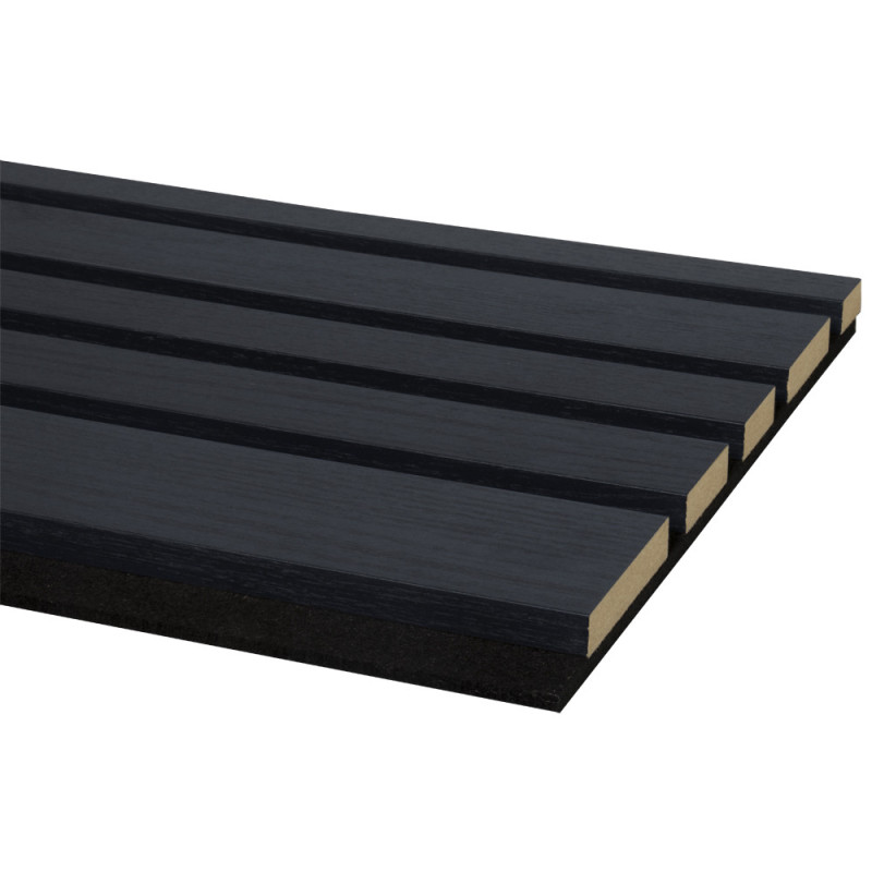 Lambris revêtu Decowall Acoustic Blend chêne lave 260 x 30 x 3,5 cm 2 pièces CANDO