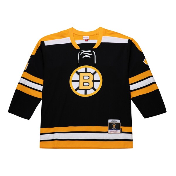 Bobby Orr Boston Bruins  Big & Tall 1971/72 Blue Line 2.0 Jersey - Black