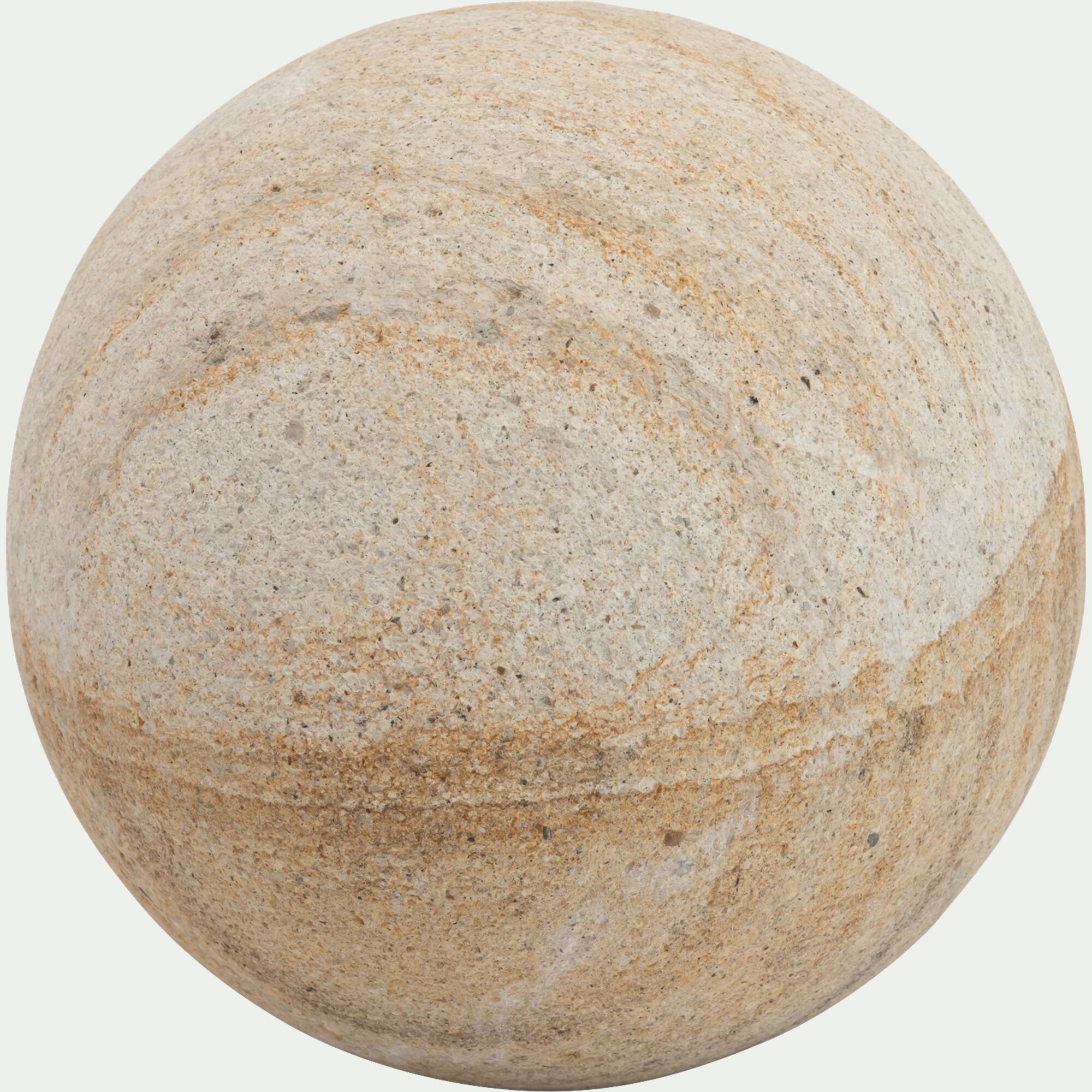 LIOUQUET - Boule déco en grès D15cm - beige