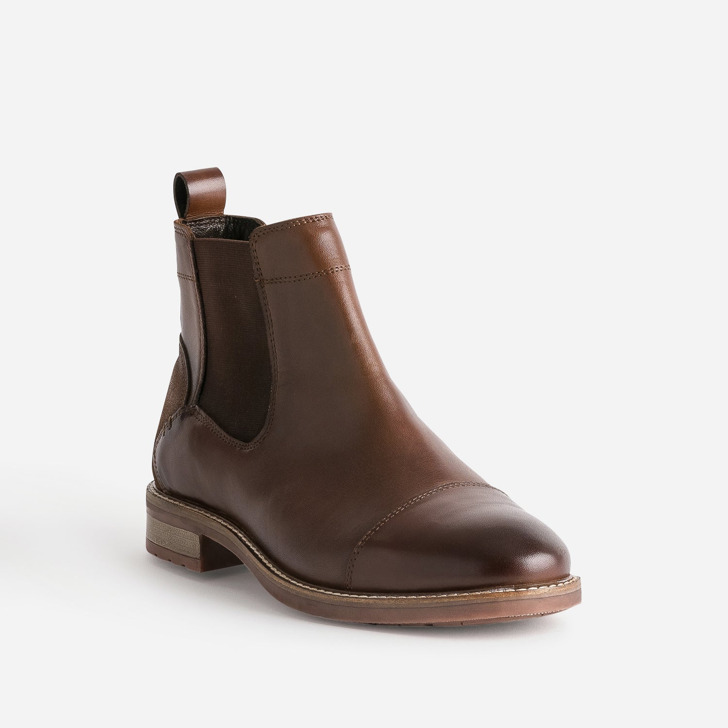 Chelsea boots marron cuir