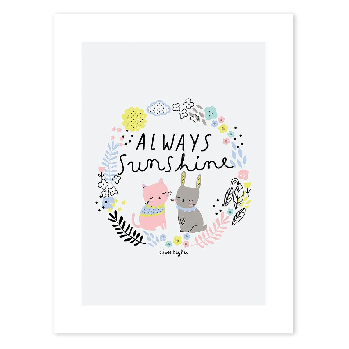 MOKA - Lot d'affiches chats en Papier Rose