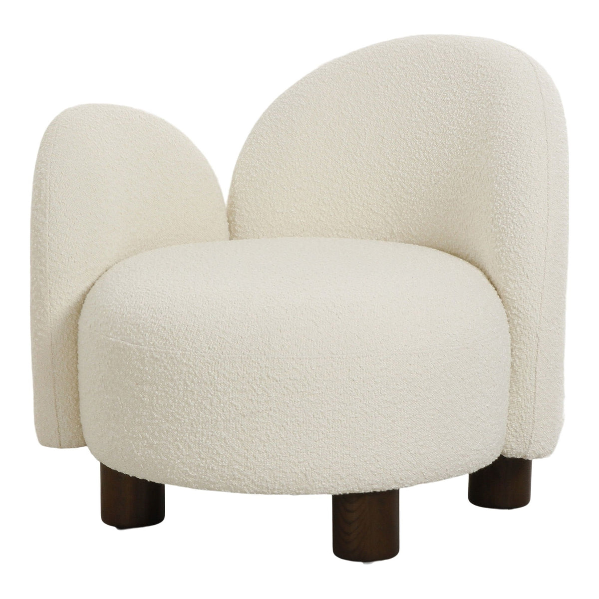Rebellenclub Fauteuil Lillo - Wit Bouclé - Links
