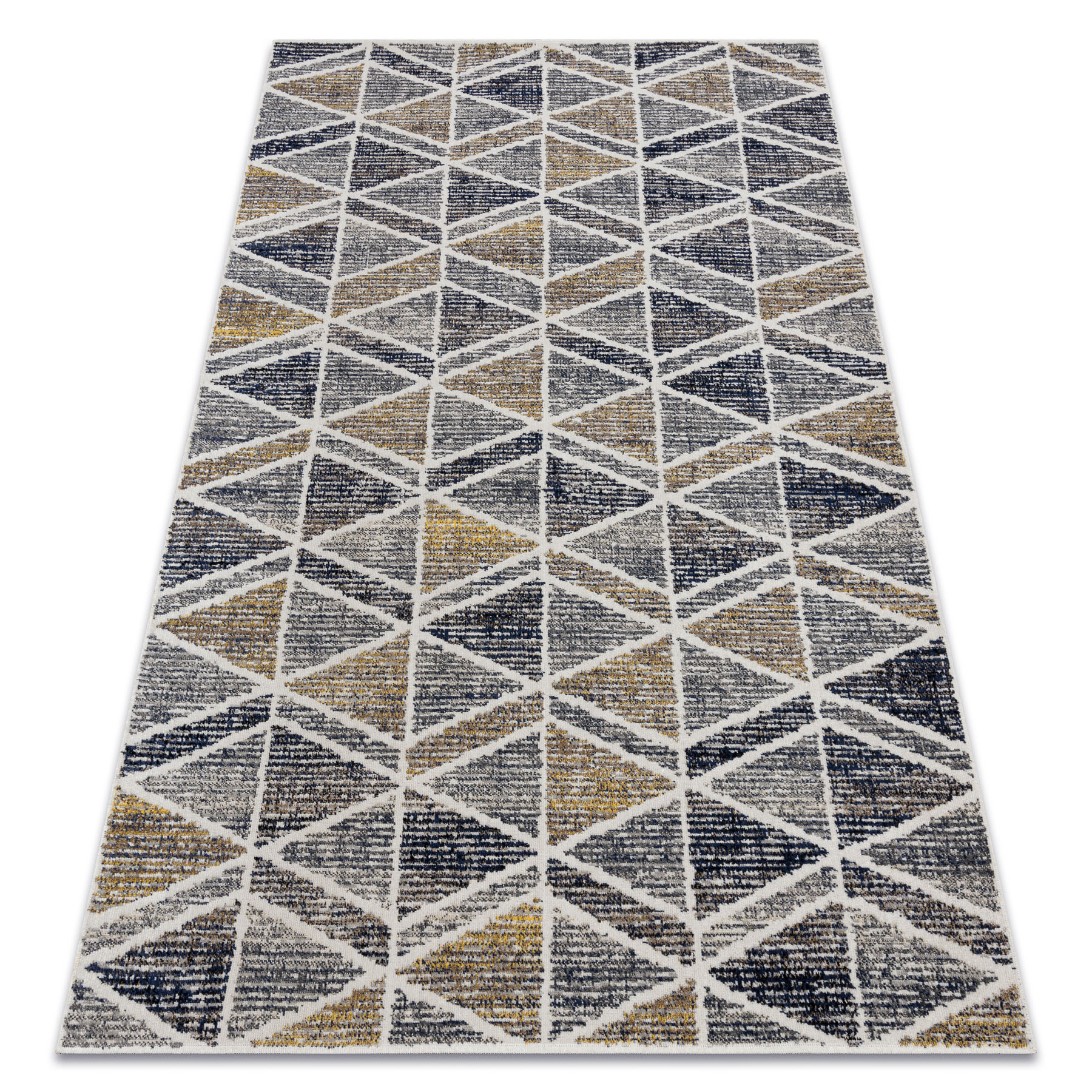 Dywan nowoczesny MUNDO D7891 romby, trójkąty 3D outdoor szary 120x170 cm