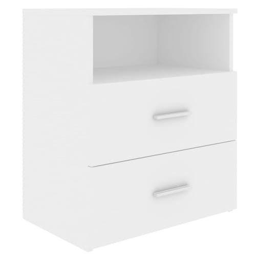 NNEVL Bed Cabinets 2 pcs White 50x32x60 cm