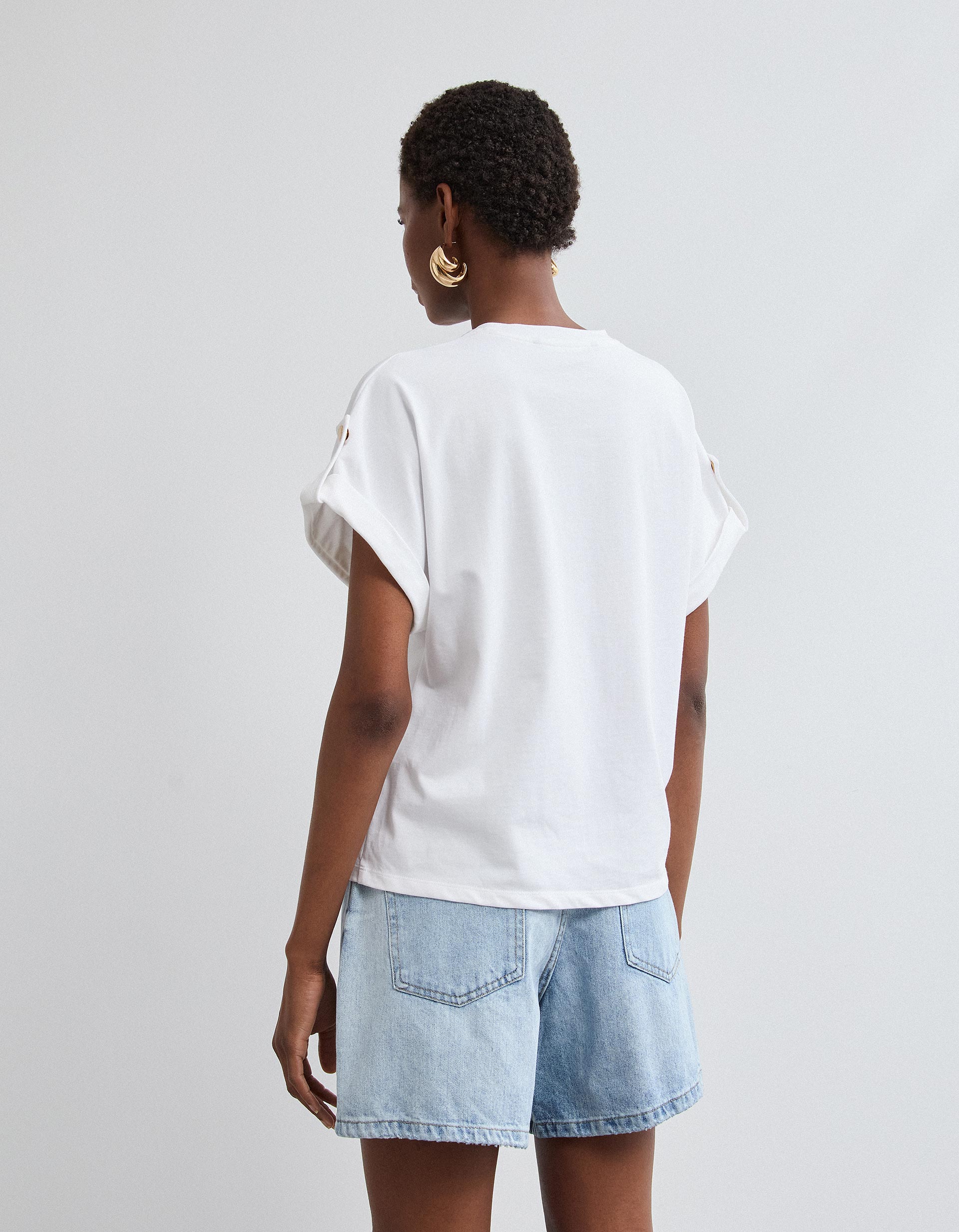 T-shirt, Mulher, Branco