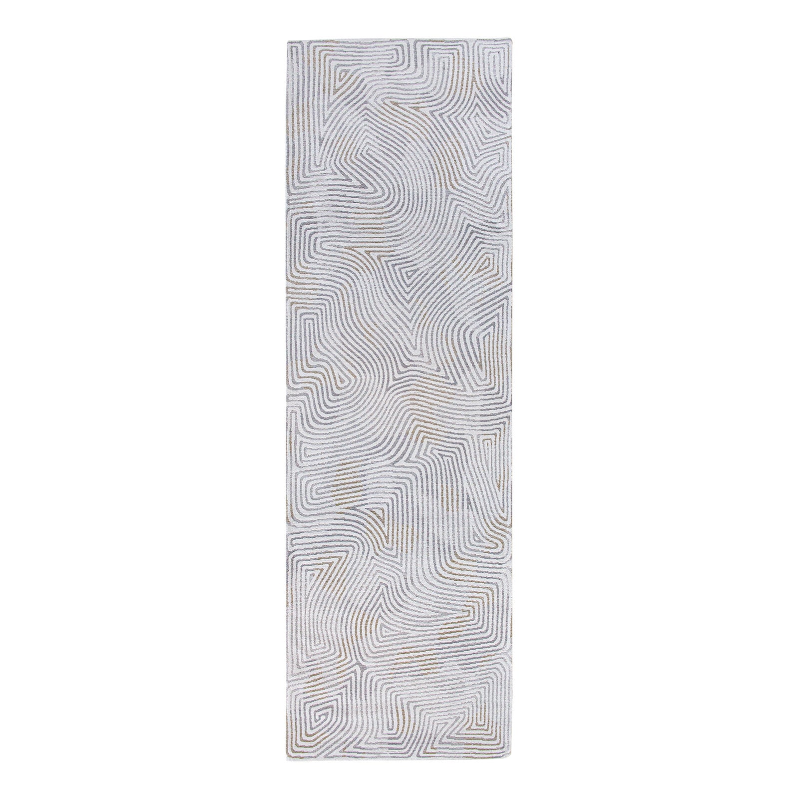 Louis De Poortere vloerkleed Oyster White - grijs - 80x250cm
