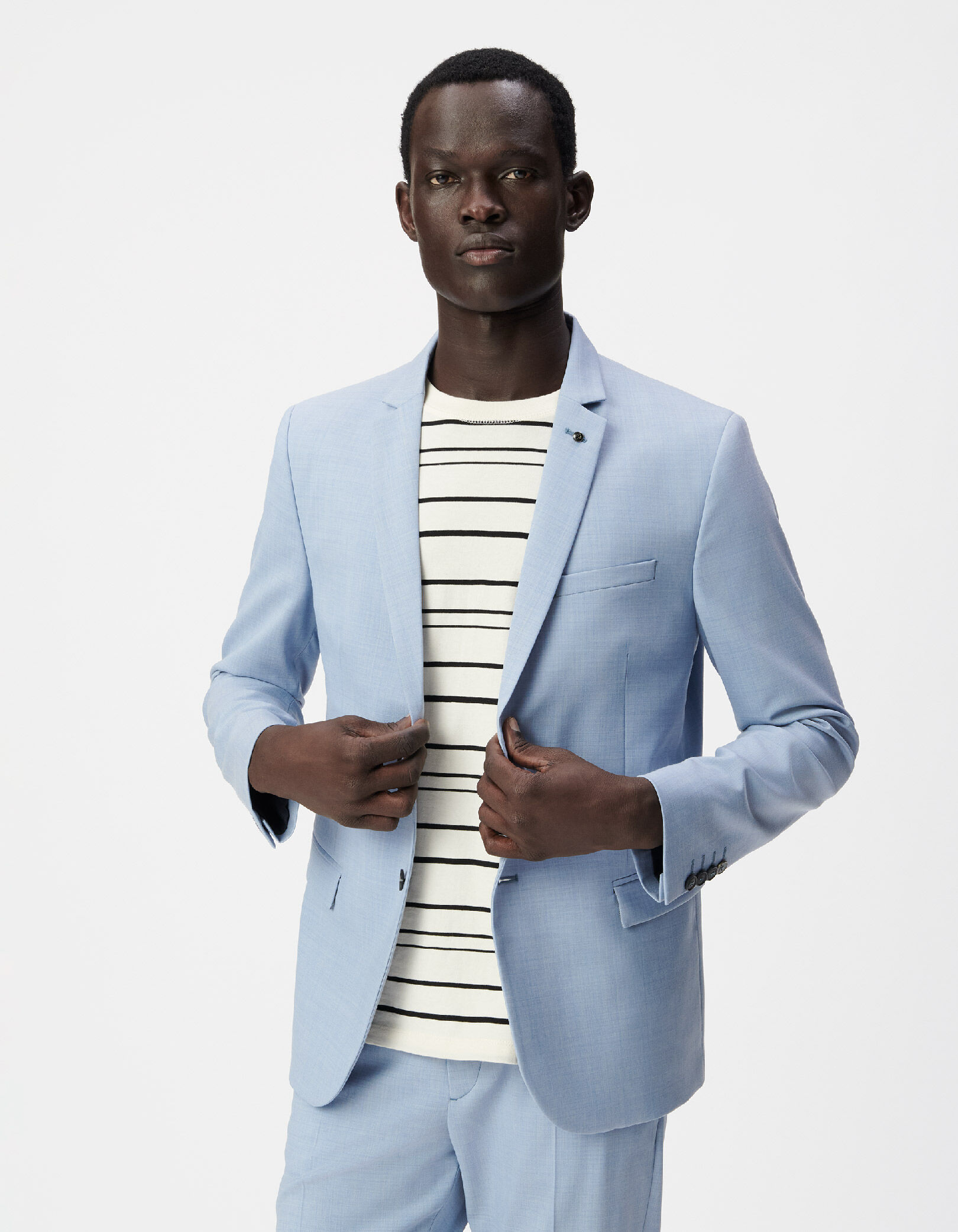 Veste de costume bleu ciel faux-uni TRAVEL SUIT Homme