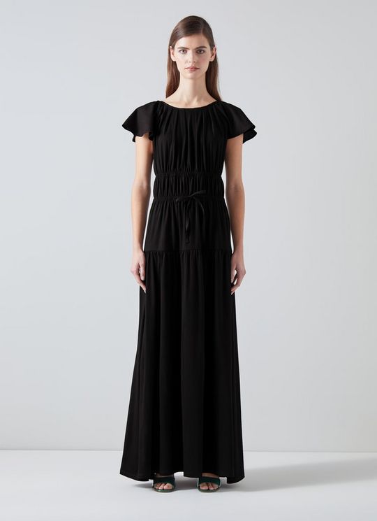 Carla Black Maxi Dress with Cotton and LENZING? ECOVERO? viscose