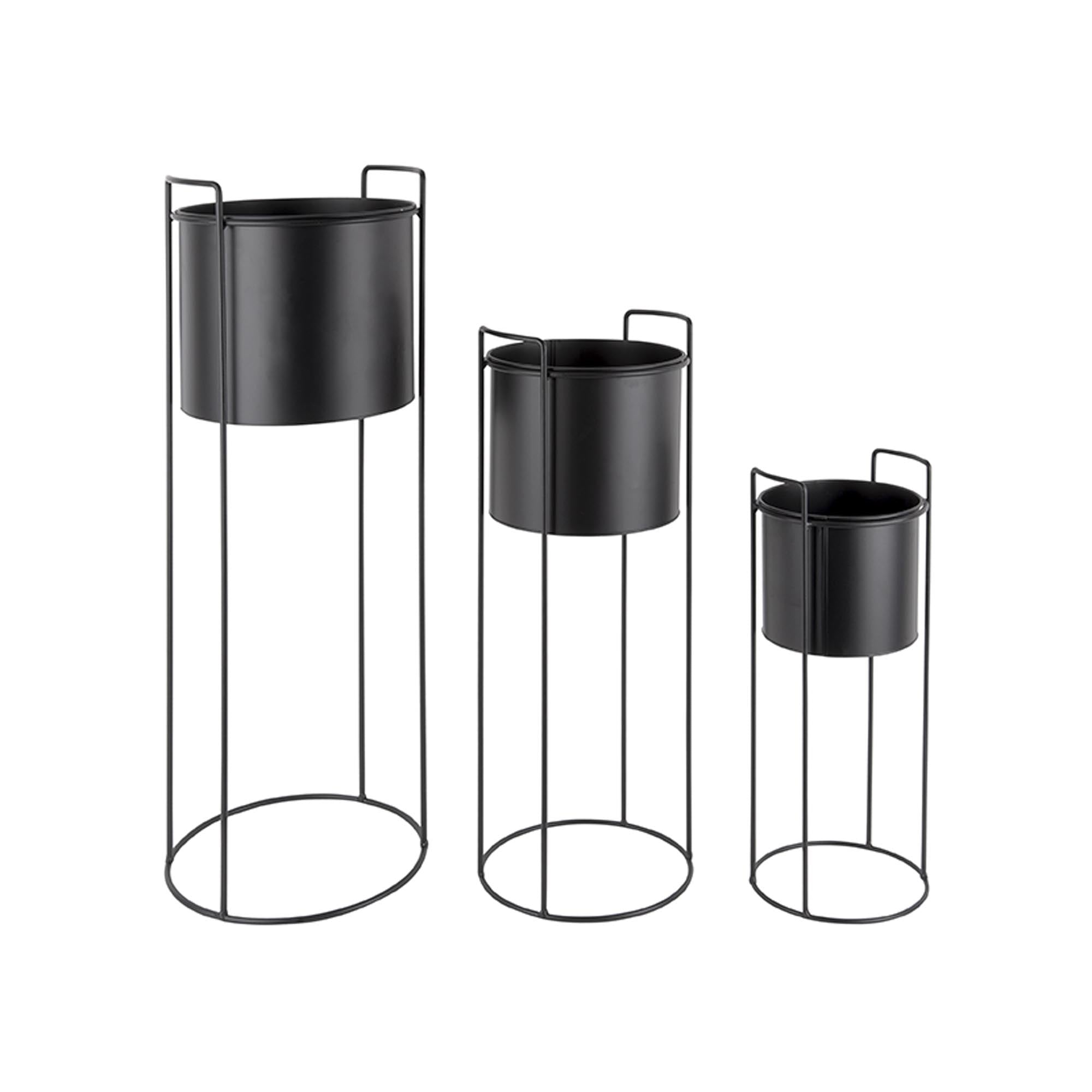 Present Time bloempot Essence - zwart - Ø28cm