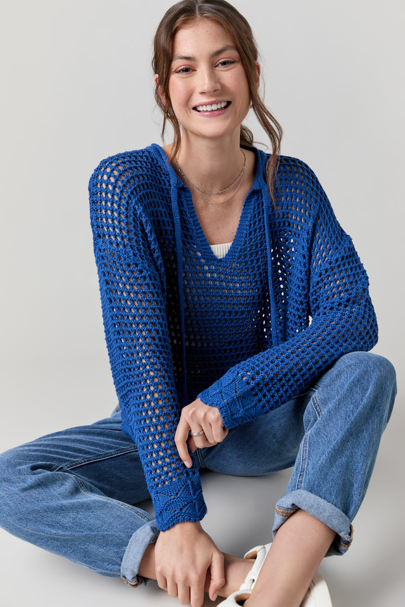 Deonne Tie Front Pullover