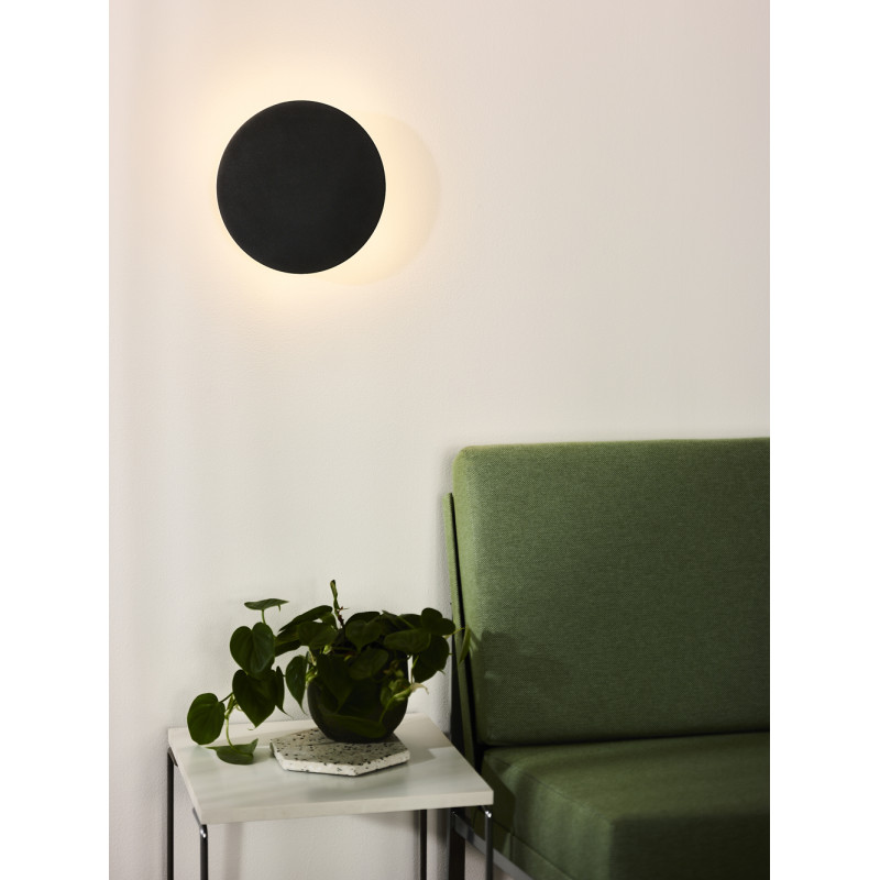 Applique LED Eklyps noire Ø 25 cm 8 W LUCIDE