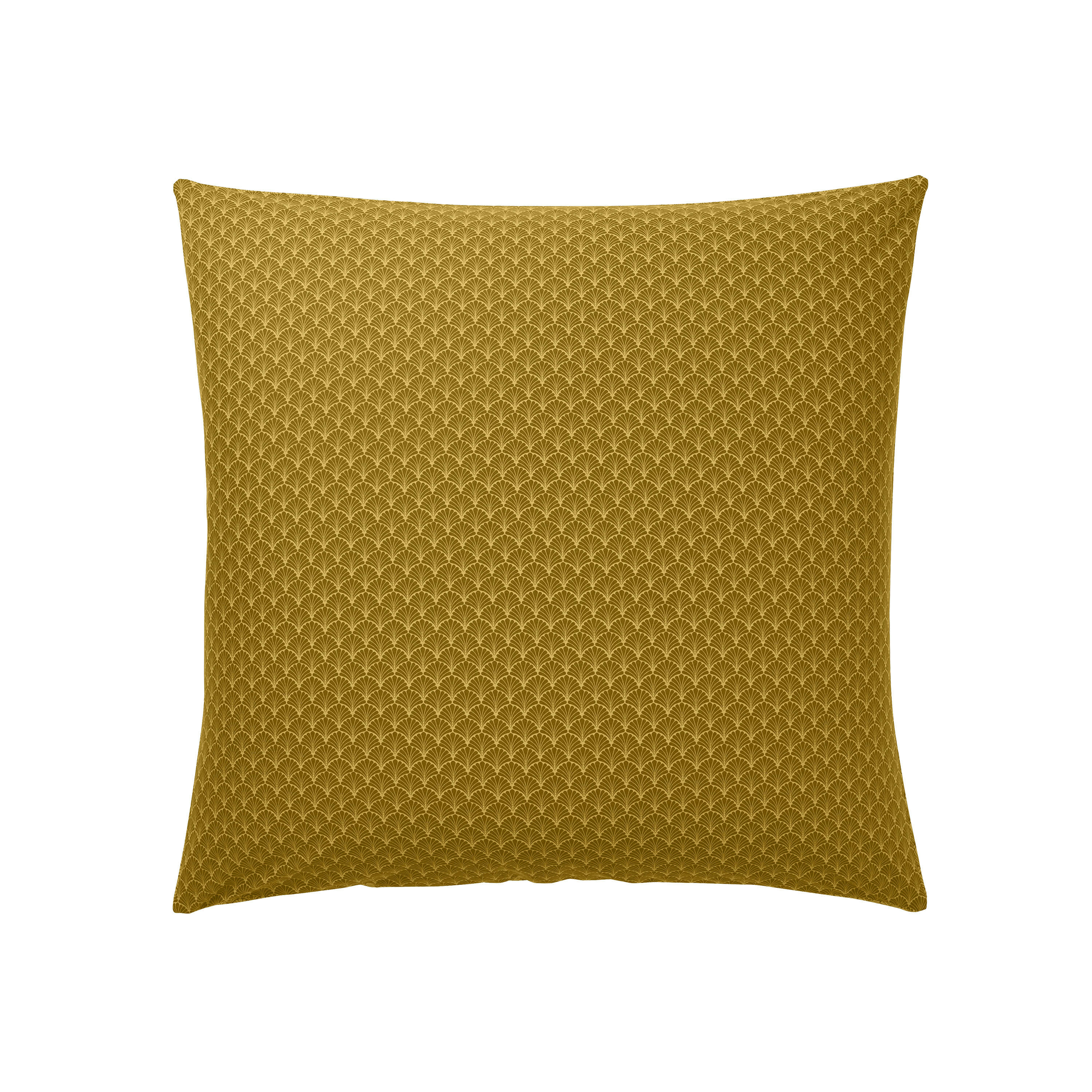 CAMILLE - Taie d'oreiller en bambou jaune curry 63 x 63