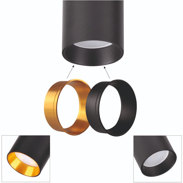 Spot listwa czarno-złoty Maribel 5xGU10x10W wym:13x100x6cm IP20 Polux