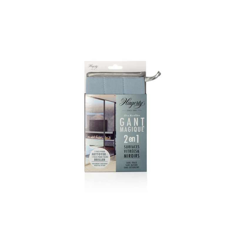 Gant magique 2-en-1 Surface vitrées et miroirs