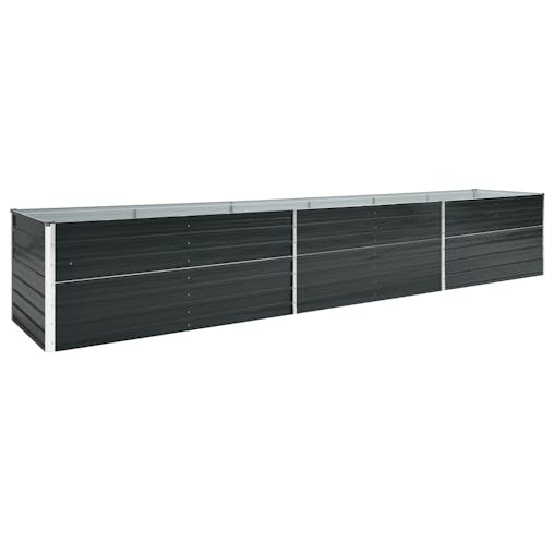 NNEVL Garden Raised Bed Galvanised Steel 480x80x45 cm Anthracite