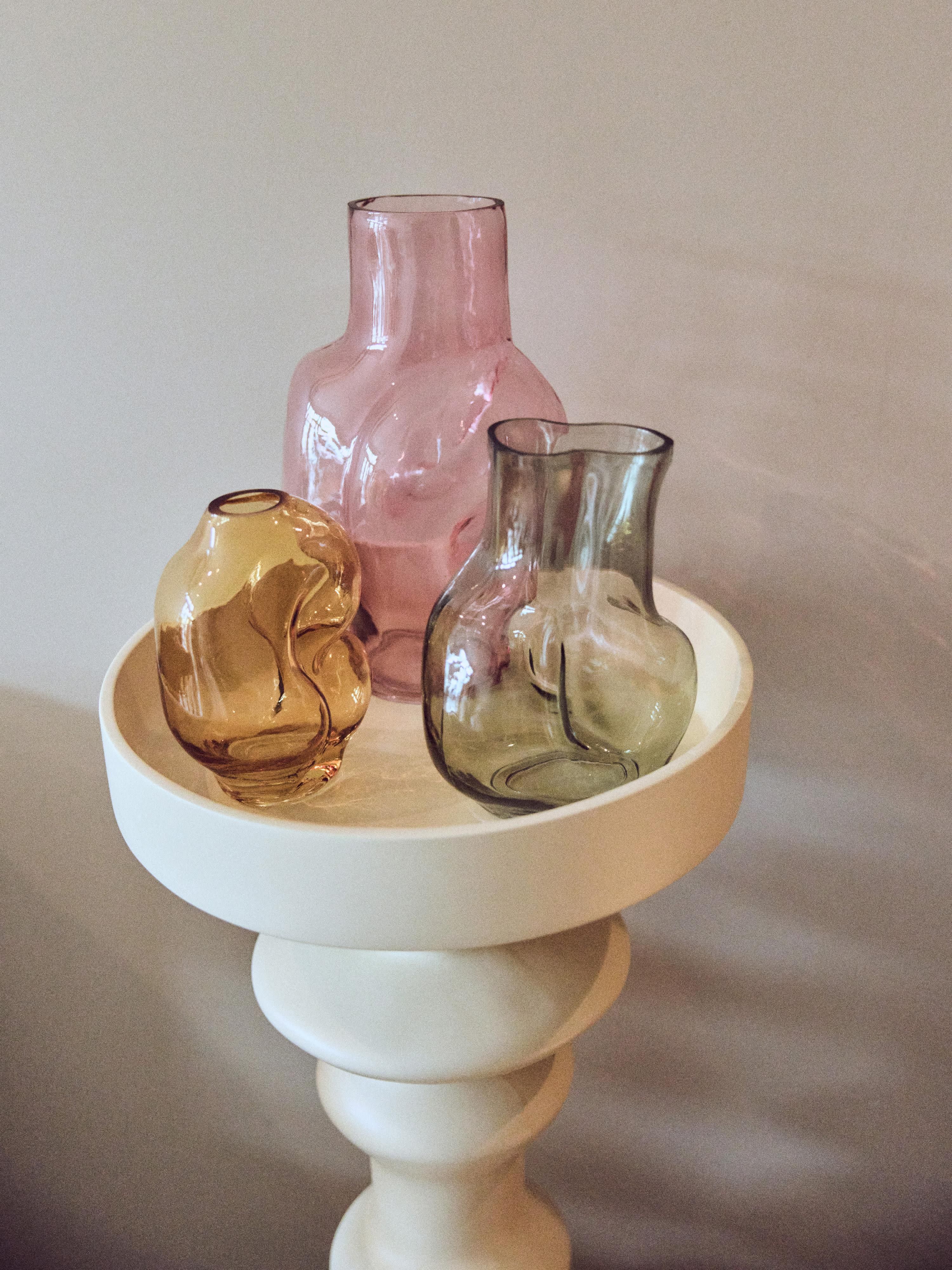 Handgefertigte Glas-Vase Gleam, H 22 cm