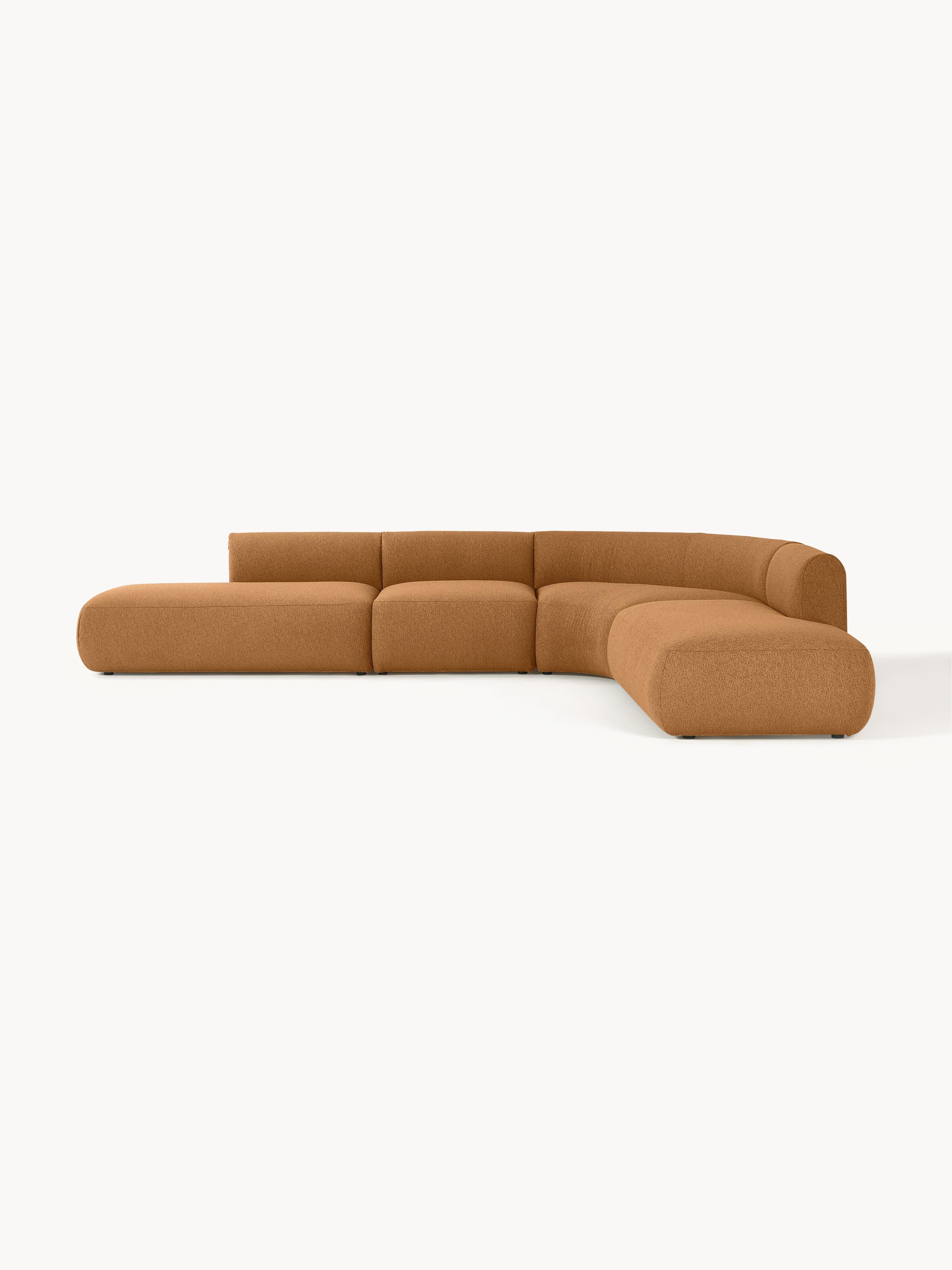 Modulares Bouclé-Ecksofa Sofia (4-Sitzer)