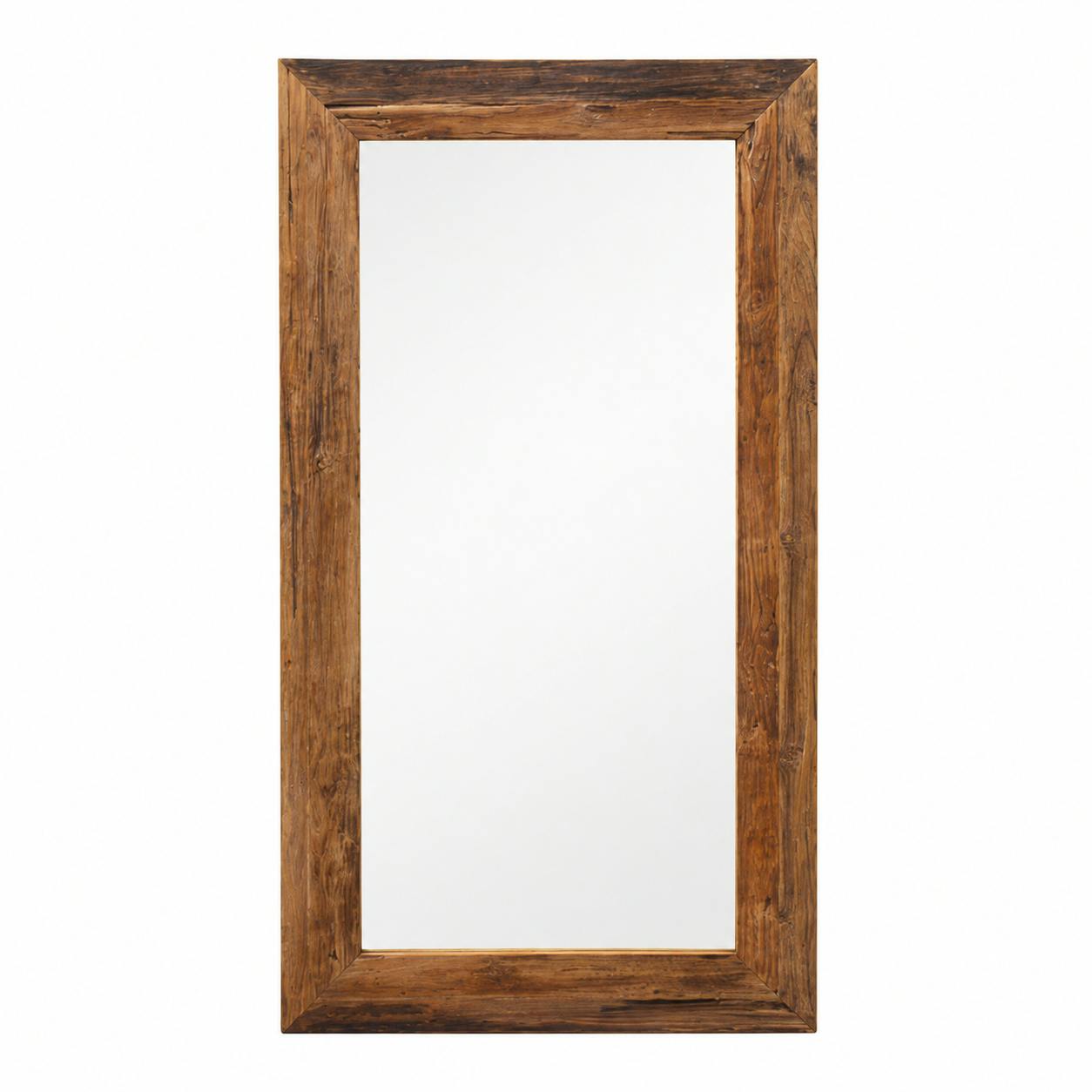 Miroir mural rectangulaire avec cadre bois 150 cm