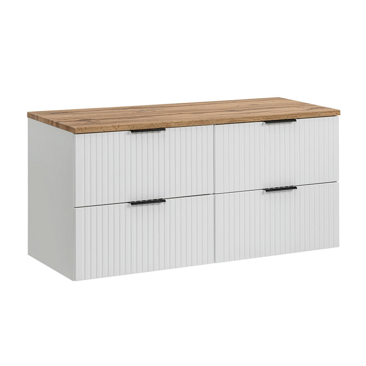 - Meuble sous-vasque 120cm plan de toilette blanc