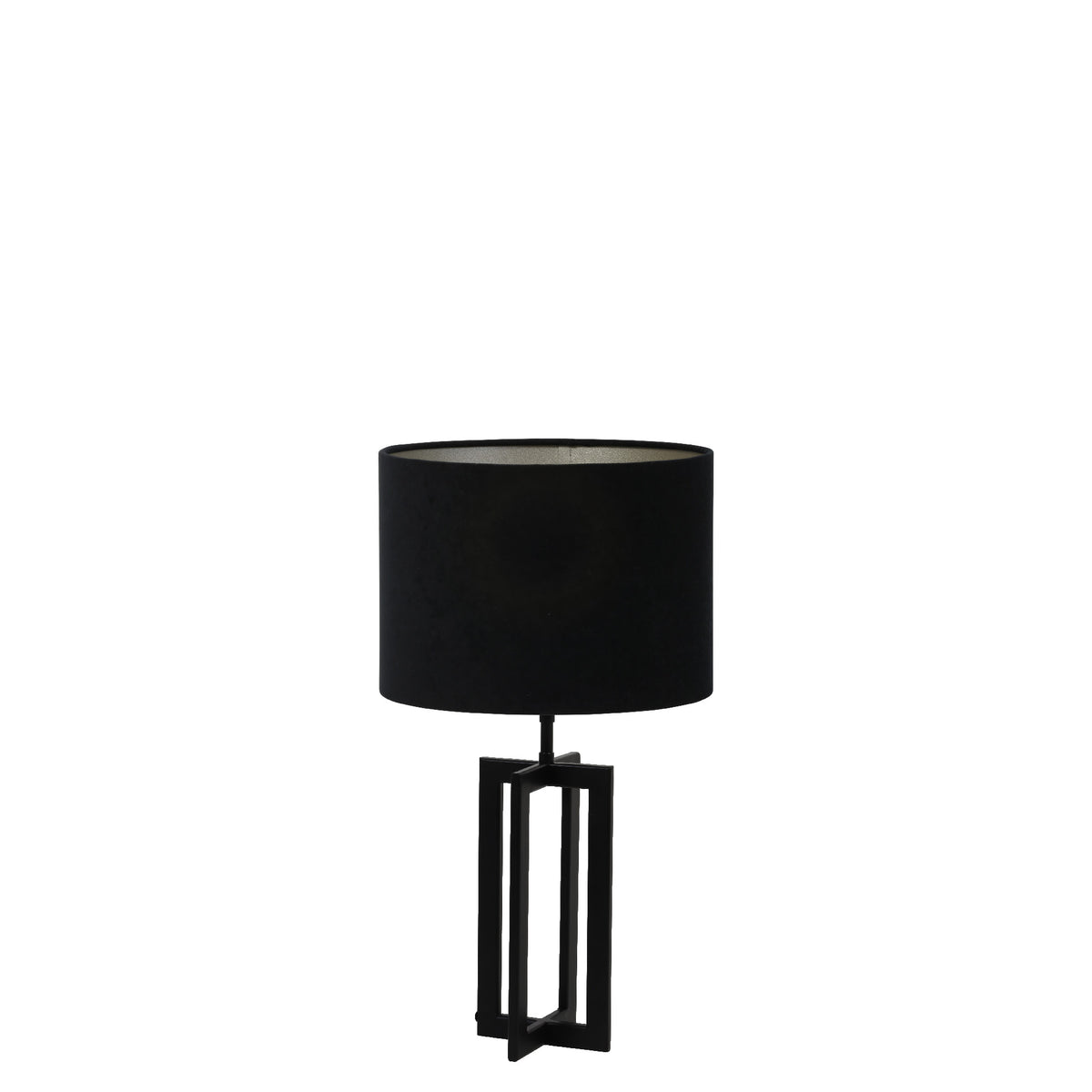 Light & Living tafellamp Mace/Velours - zwart, zwart - 30x30x56cm