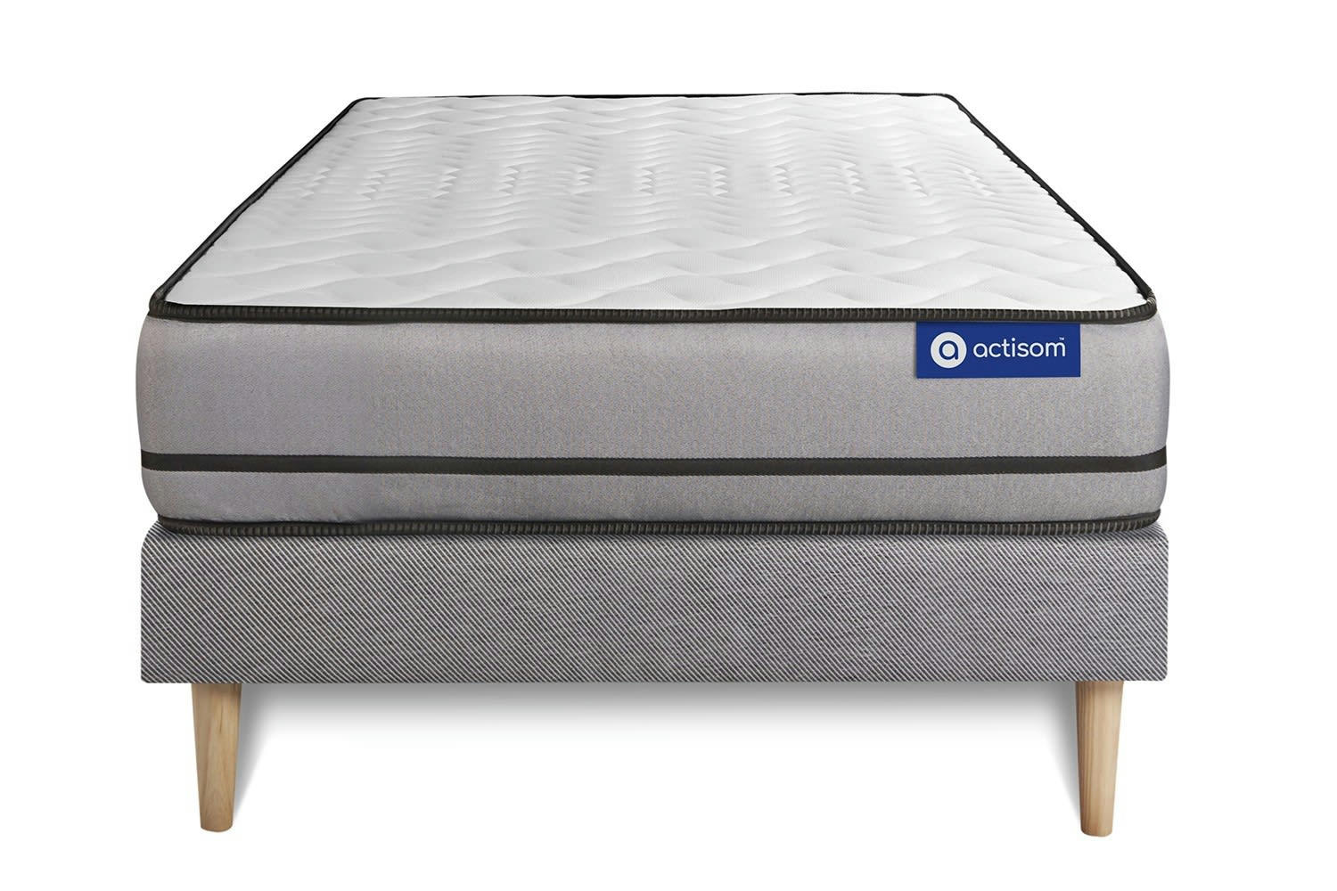 ACTILATEX NIGHT - Ensemble 120x190 cm sommier kit gris