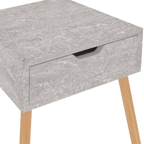 NNEVL Bedside Cabinets 2 pcs Concrete Grey 40x40x56 cm Chipboard