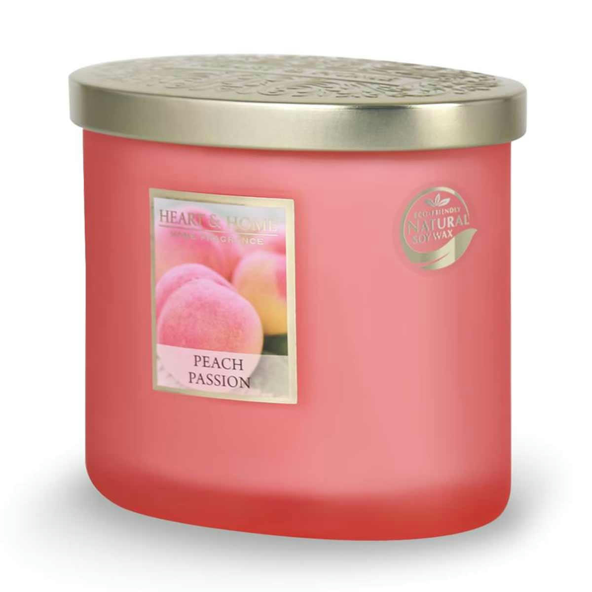 - Bougie ellipse 2 mèches pêche passion