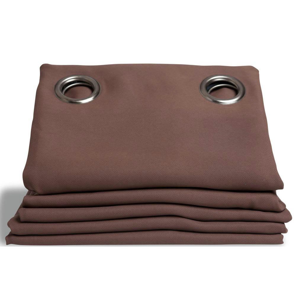 - Rideau occultant marron 140 x 260