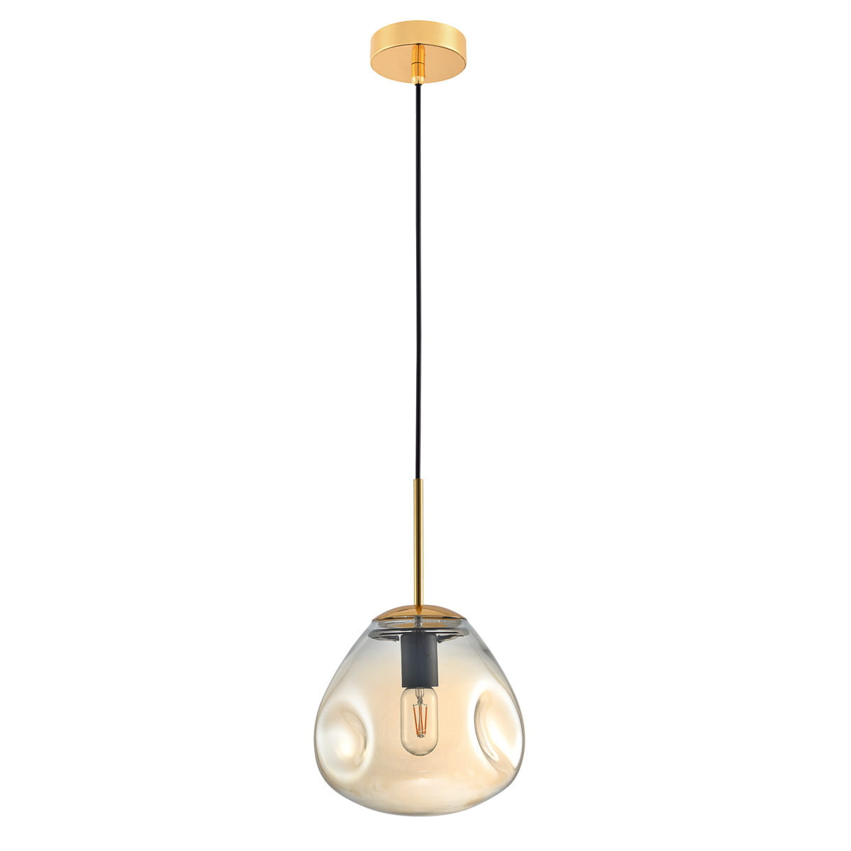 Lampa wisząca złota Fellet 1xE27x60W wym: 120x25x25 cm Italux