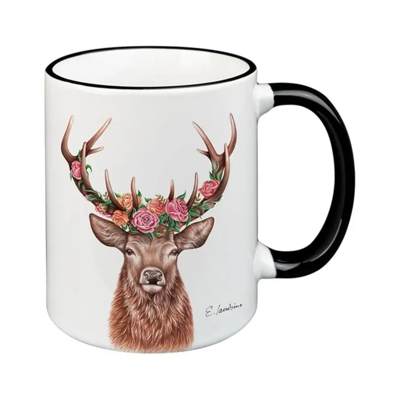 Tasse Blumenhirsch