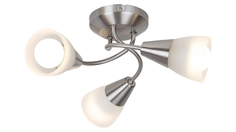 Lampa sufitowa chrom satyna szkło opalizowane Connor 3xE14x40W Rabalux