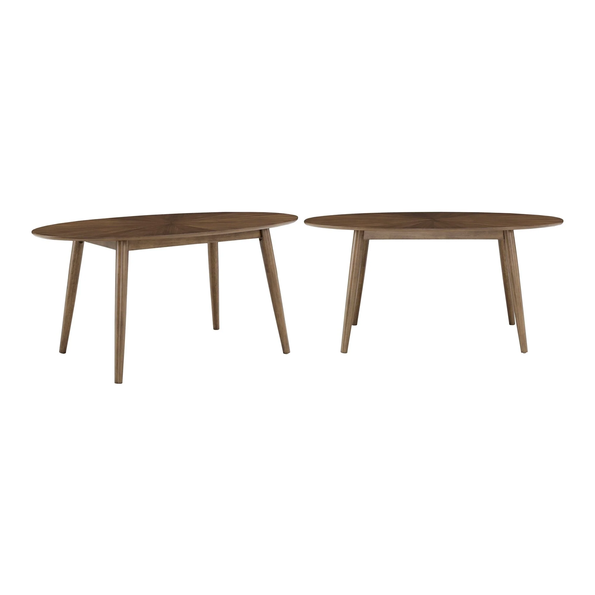 Vilnius Mid-Century Walnut Oval Dining Table