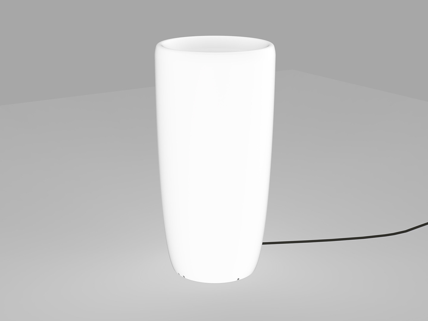 Lampa zewnętrza stojąca Flowerpot M biała