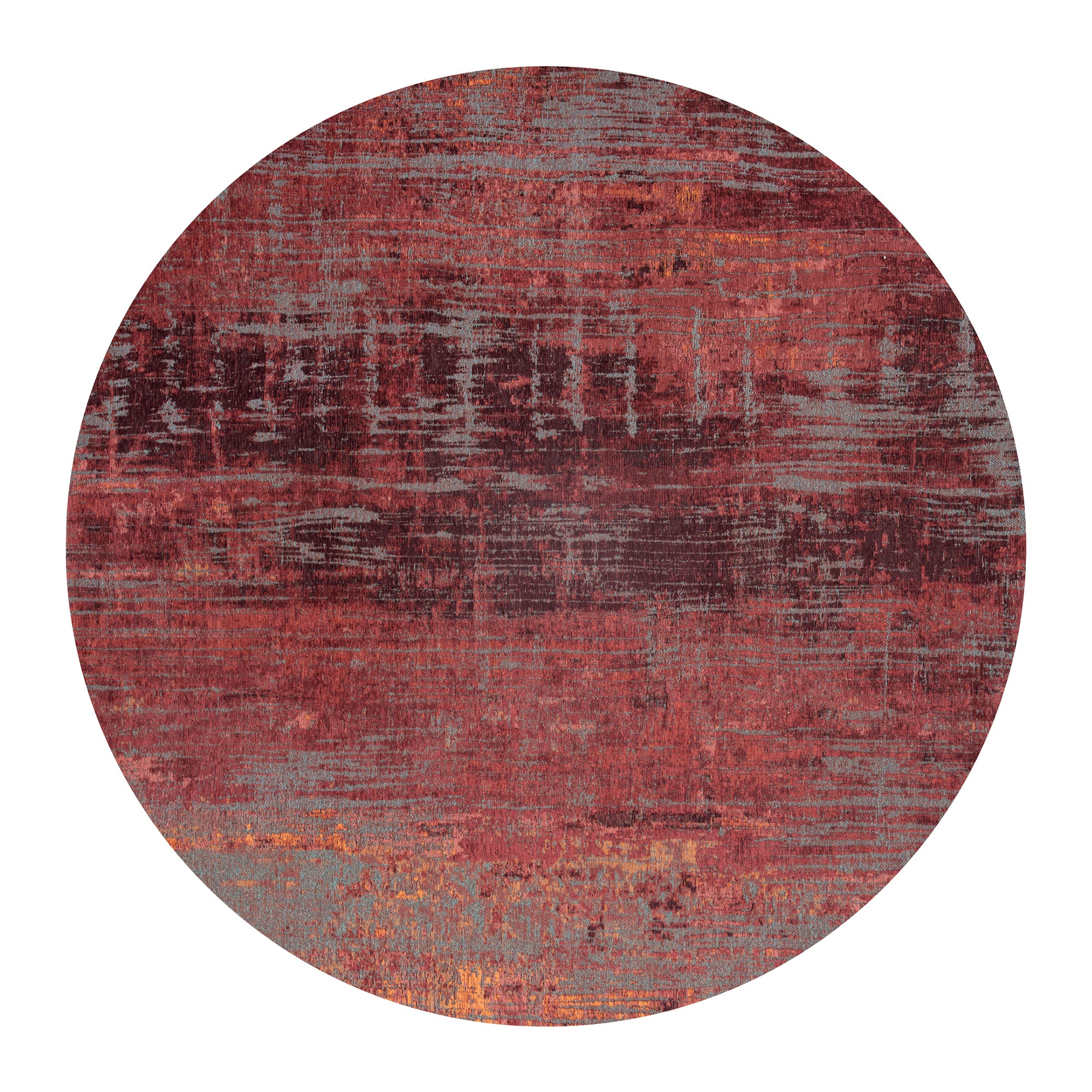 Louis de Poortere Streaks Vloerkleed Ø 140 cm - Nassau Red